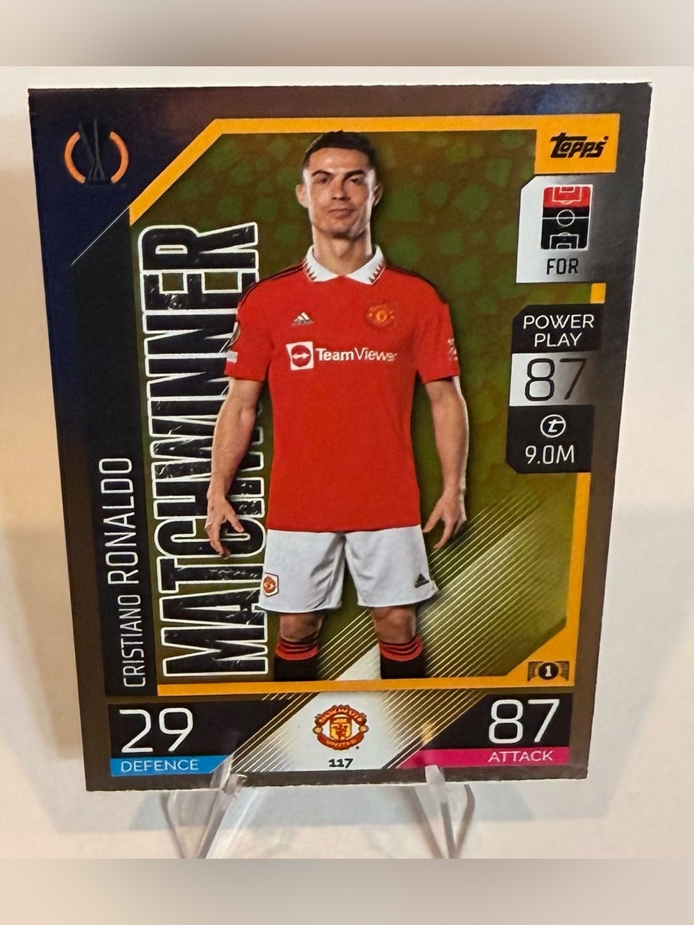 2022/23 Topps Match Attax Manchester United  UEFA # 117 Cristiano Ronaldo